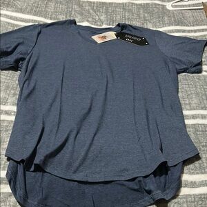 Navy Blue Short Sleeve Top